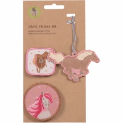 LÄSSIG School Patches Set Horse Pink