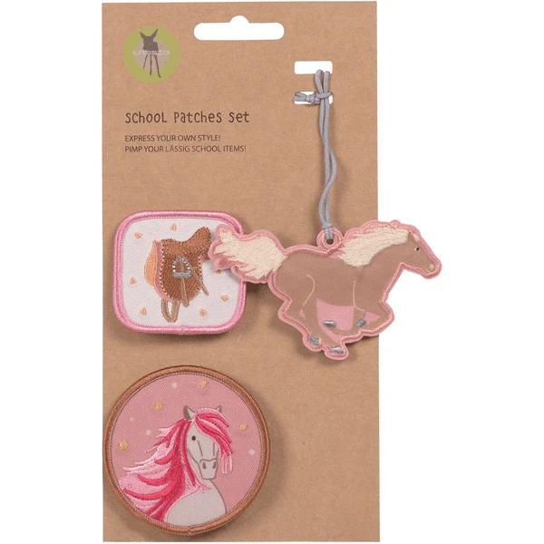 LÄSSIG School Patches Set Horse Pink 3 LÄSSIG School Patches Set Horse Pink