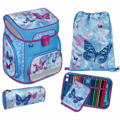 Scooli EasyFit Schulranzen-Set Fly And Sparkle, 5-tlg.