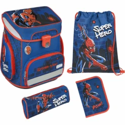 Scooli EasyFit Schulranzen-Set Spider-Man, 5-teilig