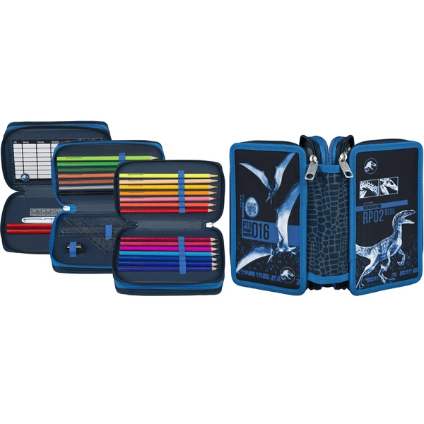 Scooli Triple Decker Jurassic World, Gefülltes Schüleretui 3 Scooli Triple Decker Jurassic World, Gefülltes Schüleretui